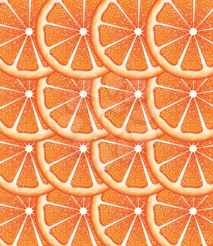 Bright background with juicy grapefruit slices, citrus fruit slices.