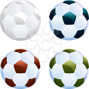 Illustration of soccer or football ball icon on white background.
