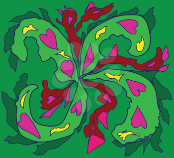 Abstract stylized ornament doodle, hand drawn style.