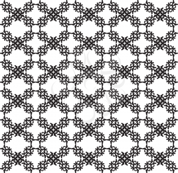 Illustration of ornate black and white pattern background.