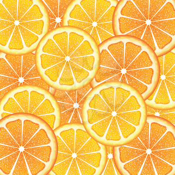 Grapefruit and orange citrus fruit slices, colorful background.