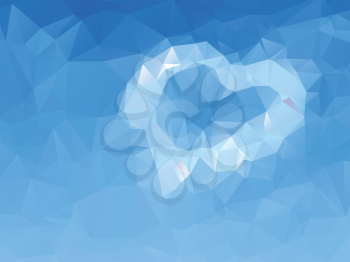 Abstract bright blue background made of polygons.