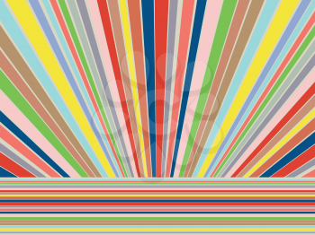 Abstract art colorful lines, retro striped background. 