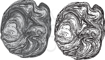 Grunge stone or wood texture in line art style.