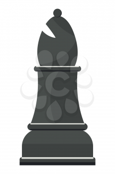 Black single cartoon chess piece bishop illustration