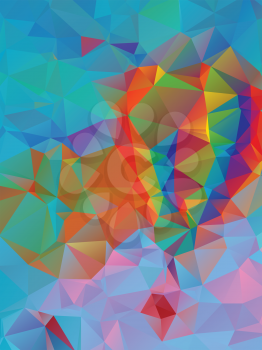 Abstract colorful geometric background with triangular polygons.