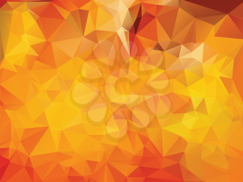 Bright background made of yellow, orange and red polygons.