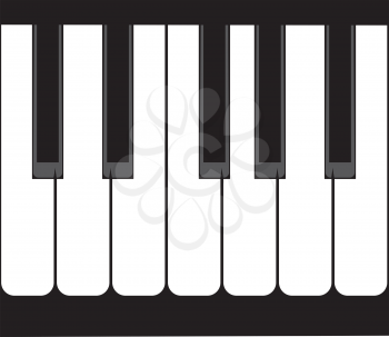 Illustration of abstract black and white piano keys background.