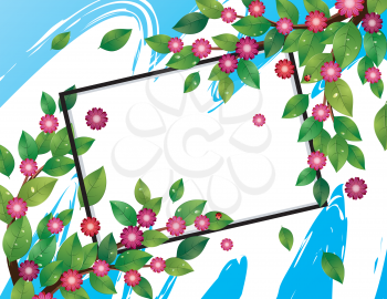 Spring themed banner with Sakura, cherry blossoms.