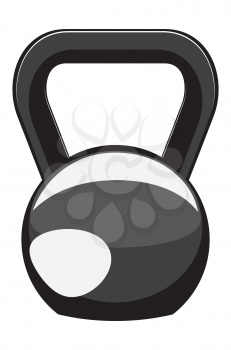 Abstract fitness club logo, kettlebell design illustration.