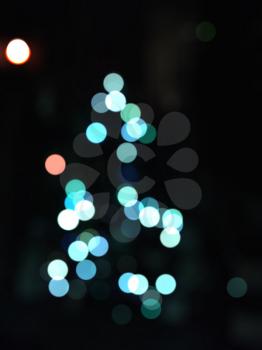 Abstract blurred background with blue bokeh effect.