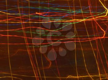 Abstract colorful light streaks background, Christmas night lights.