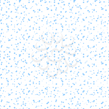 Light blue snowflakes on white, seamless pattern