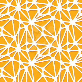 Abstract orange shapes on white background, seamless pattern