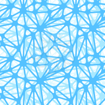 Blue neural net on white, seamless pattern