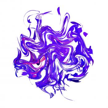 Bright colourful purple paint splash isolated on white