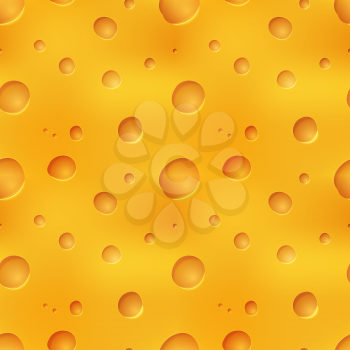 Bright realistic tasty yellow cheesy seamless pattern