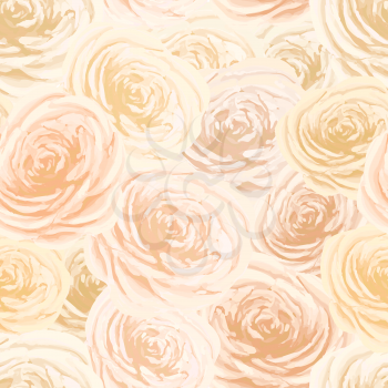 Bright yellow and orange rosebuds, flower pattern