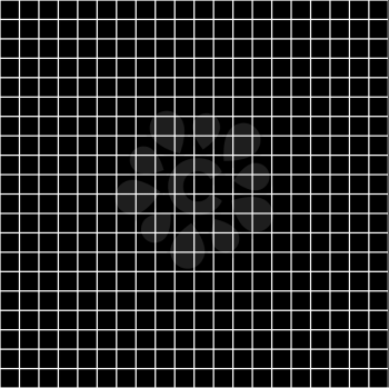 Five millimeters square white grid on black, blueprint seamless pattern