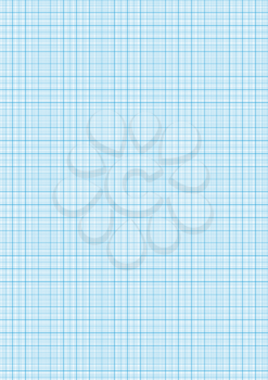 Graph paper with grid cyan color on a4 sheet size
