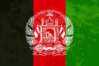 True proportions Afghanistan flag with grunge texture