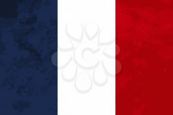 True proportions France flag with grunge texture