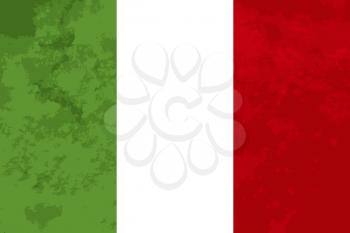 True proportions Italy flag with grunge texture