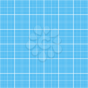 White graph grid on cyan color paper seamless pattern
