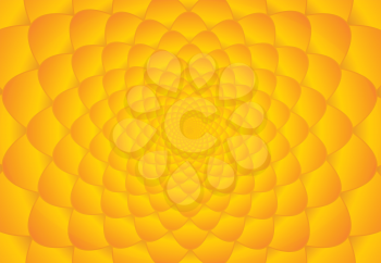Abstract bright orange and yellow fibonacci background illustration