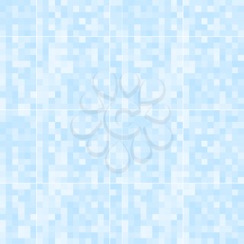 Abstract light blue pixelated background seamless pattern
