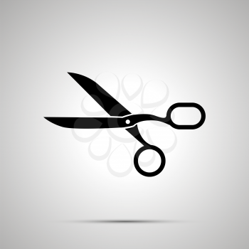 Scissors sign, simple black icon