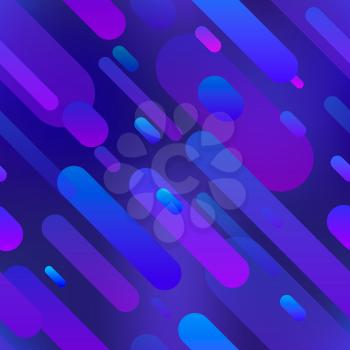 Trendy colorful gradient shapes composition, blue lines seamless pattern