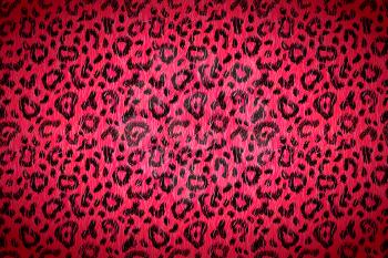 Bright pink cartoon leopard skin pattern, wide detailed background
