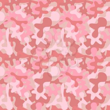 Pink and red abstract camouflage, seamless pattern