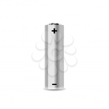 Realistic AA alkaline battery isolated on white