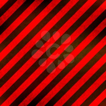 Warning sign red and black stripes with grunge texture, seamless pattern