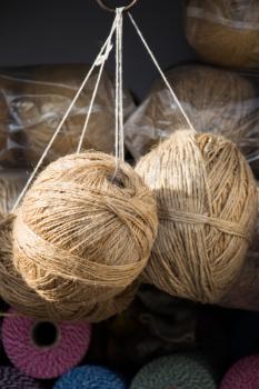 Set of Rolls of thread  linen string as spool