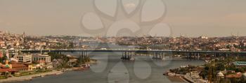Eyup bridge in Golden horn in the view, Istanbul, Turkey