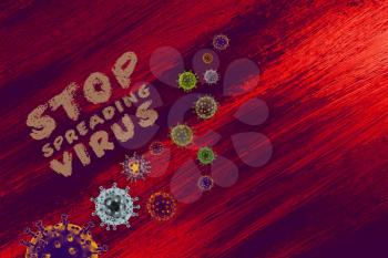 Corona Virus risk alert poter. Stop Corona Virus Global Spread