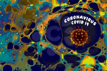 Coronavirus disease (COVID-19 )outbreak and coronaviruses influenza background.