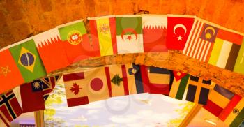 Some examples of international flags in view