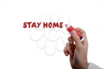 Coronavirus pandemic health advice.  stay at home. 
 Social distance. quarantined