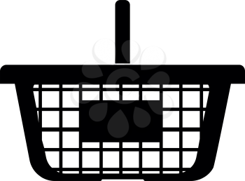 Basket for shopping  vector illustration icon black color vector illustration isolated