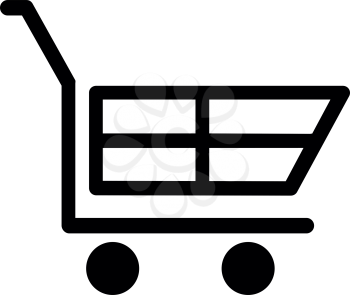 Cart for shopping  vector illustration icon black color vector illustration isolated