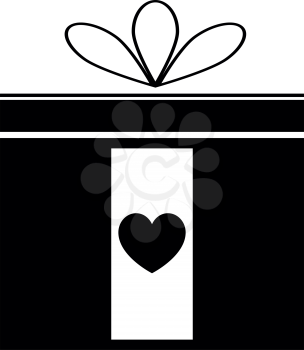 Present icon  icon black color vector illustration isolated