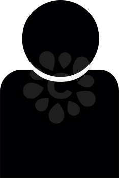 Human sociability man avatar  icon icon black color vector illustration isolated