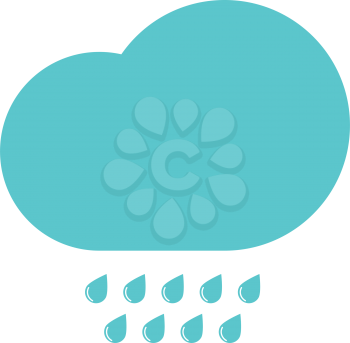 Clouds with the drops blue icon black color vector illustration isolated