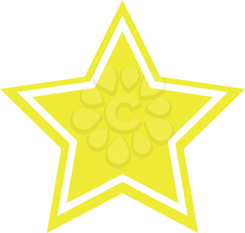 Star icon yellow color icon black color vector illustration isolated
