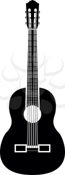 Guitar  icon icon black color vector illustration isolated