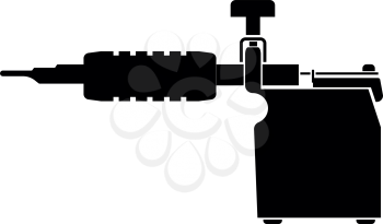 Tattoo machines  icon icon black color vector illustration isolated